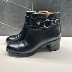 Life Stride Black Miranda Ankle Booties with Buckle Detail